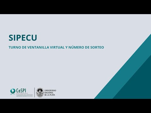 SIPECU | Turno de ventanilla virtual y número de sorteo de selección