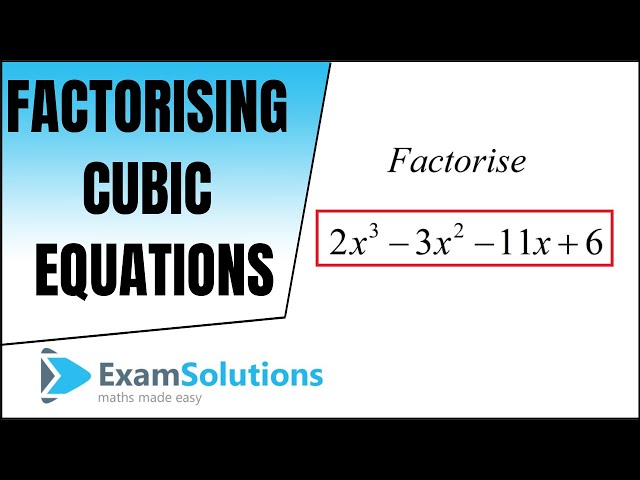 Factorising Cubic Polynomials Lessons Blendspace