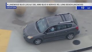 Pursuit suspect drives on sidewalk