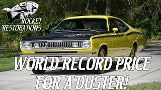 INSANE WORLD RECORD Results For A 1971 Plymouth Duster at 2024 Mecum Kissimmee Auction!