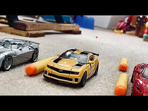 Transformers Stop Motion Dark of the Moon Highway Chase Scene