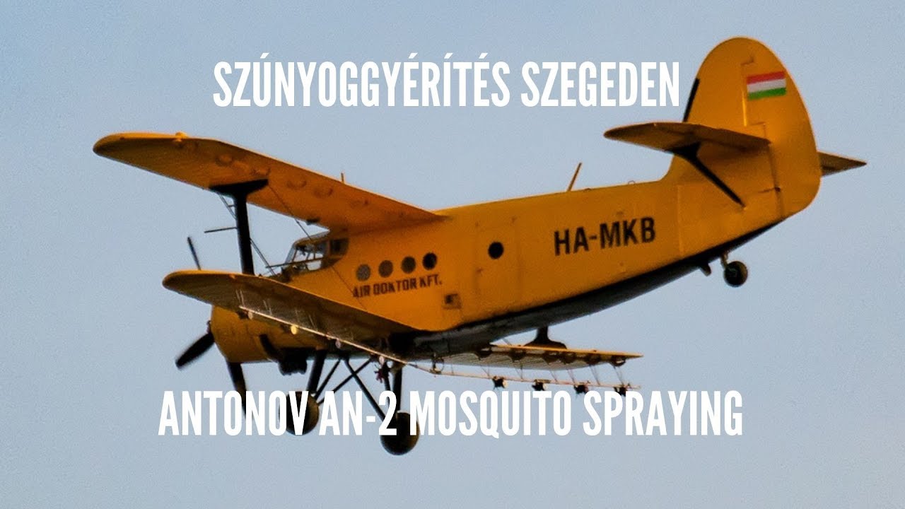 Szeged Mosquito Spraying with 2 Antonov AN-2's