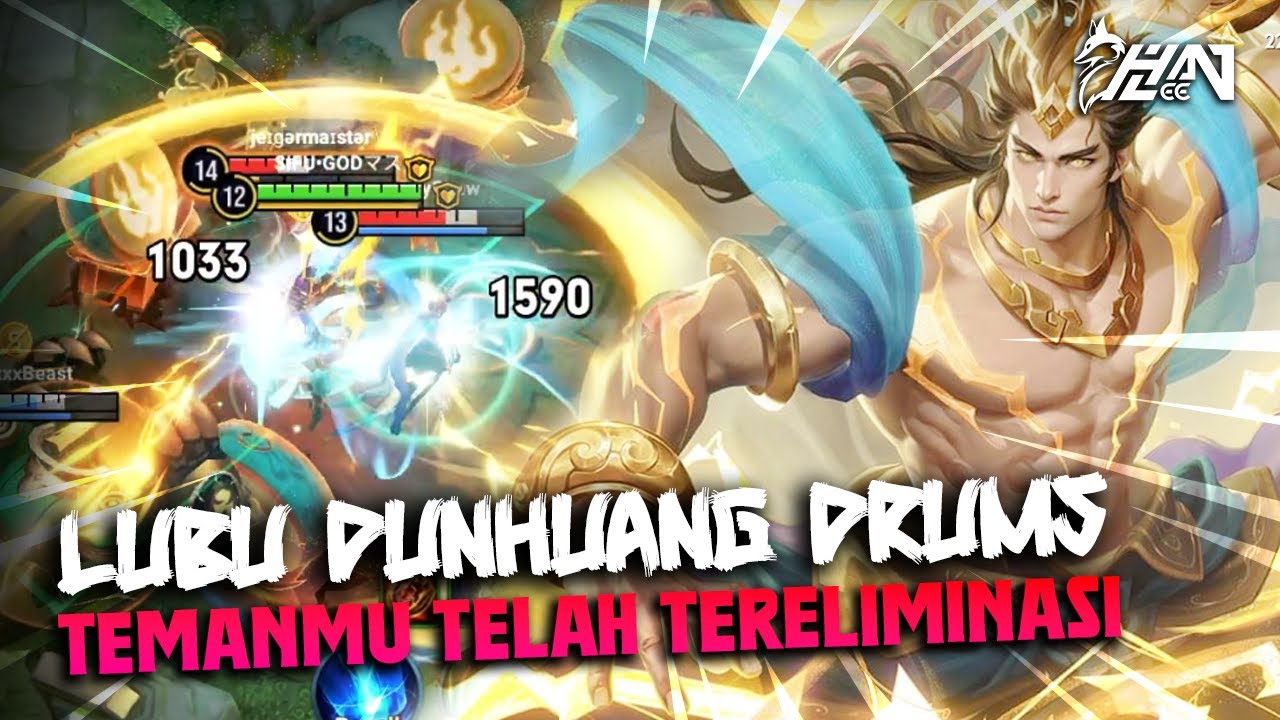 LUBU DUNHUANG DRUMS KEREN BANGET! SOLO RANK MYTHIC! MASIH AJA DRAKSYSTEM 😭