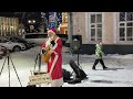 Поющий Дед Мороз на ул Кирова в Ярославле