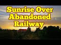 Amazing sunrise over the abandoned railway hertfordshire allotment life