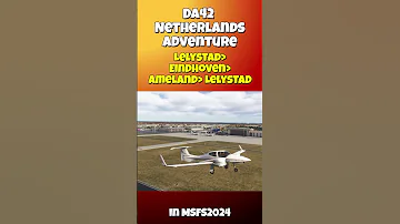 DA42 Flight over Netherlands #aviation #msfs2024 #Lelystad #Eindhoven #Ameland #Flightsim