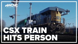 Train hits person in east Charlotte, investigation underway