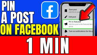 How To Pin A Post On Facebook 2026 (Very Easy)