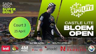 Castle Lite Bloem Open - Court 3   25 April 2026 screenshot 1