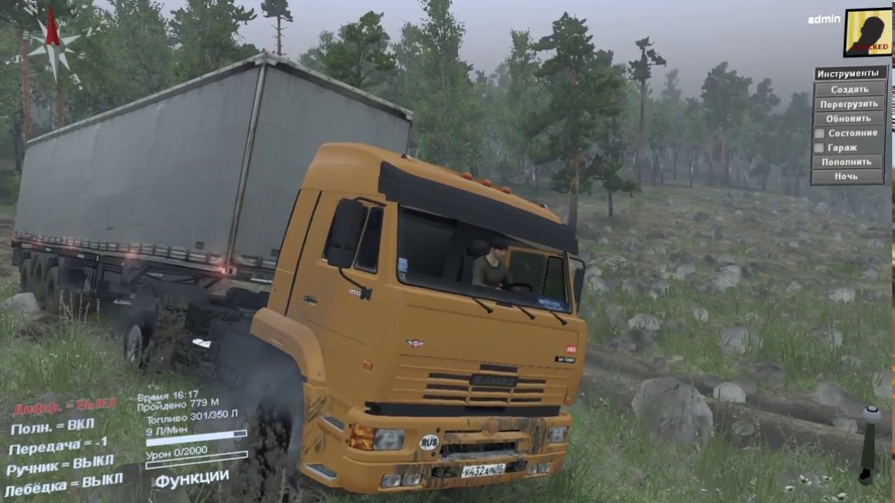 SpinTires  КамАЗ-5460 4x4 Часть 15