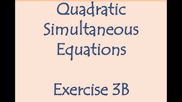 AS Maths - Pure - Quadratic Simultaneous Equations