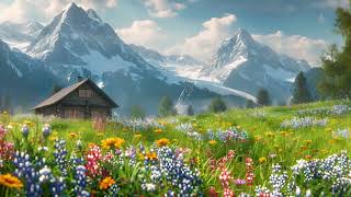 Meadow Wildflowers Cabin Fresh Ambience Relaxing Nature Sounds Birdsongs forest Mountain 2K 8 hours