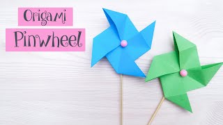 Paper Windmill That Spins - Origami Pinwheel | Paper Folding | Tutorial | How To Make Pinwheel