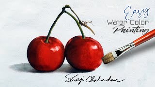 Cherries | Watercolor | Still Life | Primary Colors