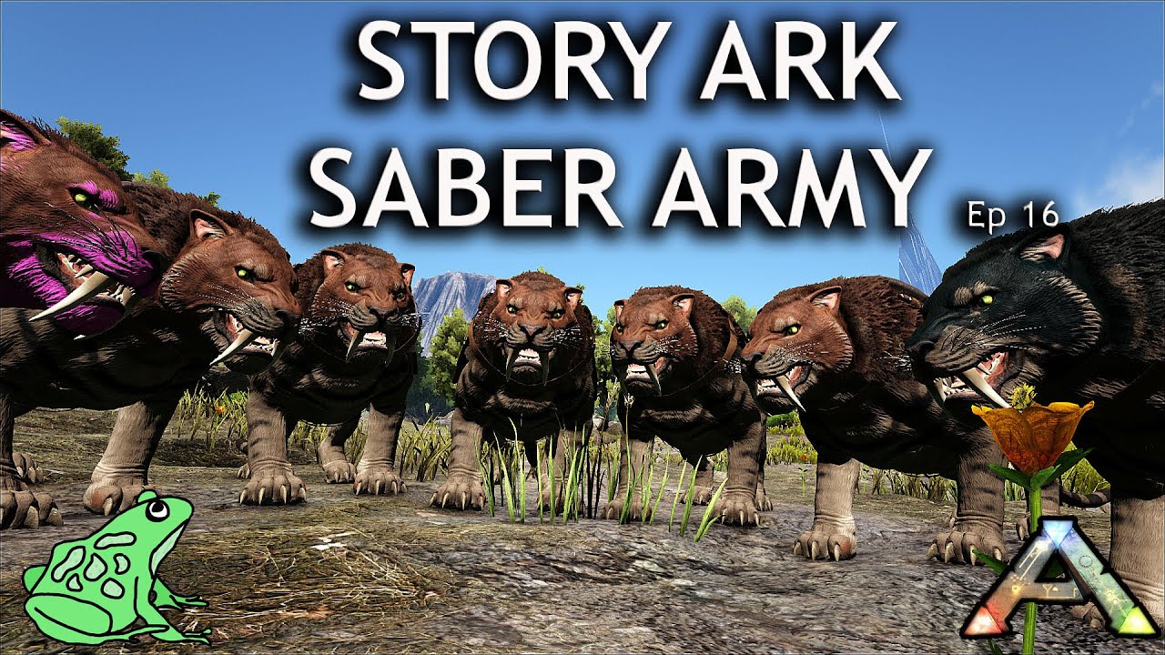 Sabertooth Army - Story Ark: The Island Ep 16 - Ark Survival Evolved ...