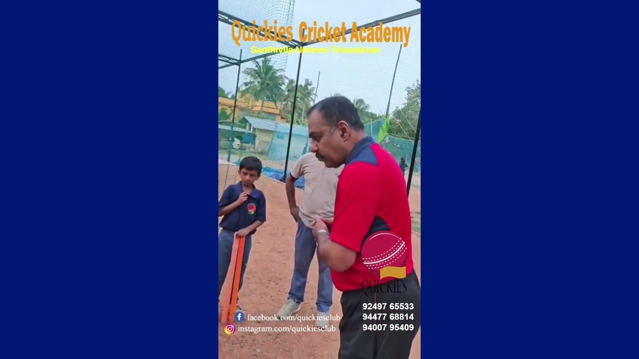 Quickies Cricket Academy | practice batting shots alone | Ranganathan