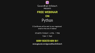 Python Webinar Day 3: Conditional and Looping Statements