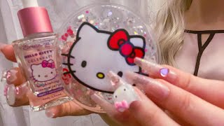 Hello Kitty Skincare 🎀 (real camera touch, no talking) ASMR