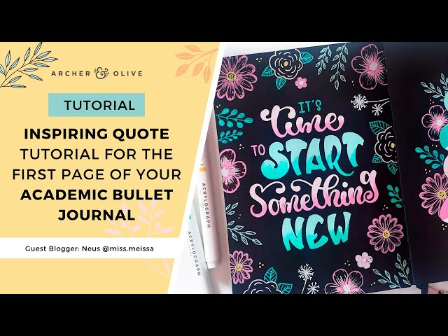 New Year Quote Page Tutorial for your Bullet Journal!