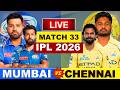 LIVE Mumbai Vs Chenna IPL Score | Live Cricket Match Today | MI Vs MI live 2nd innings #livescore