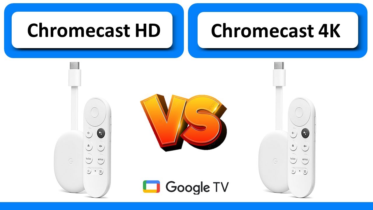 Chromecast HD vs Chromecast 4K con Google TV 