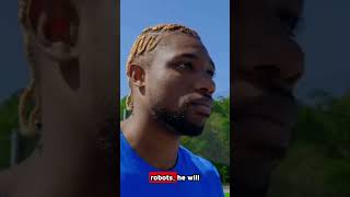 Worlds Fastest Man vs 3 Robots - Human vs Machine #mrbeast