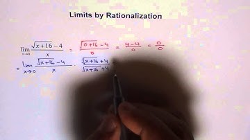 Limit By Rationalization MCV4Y Calculus