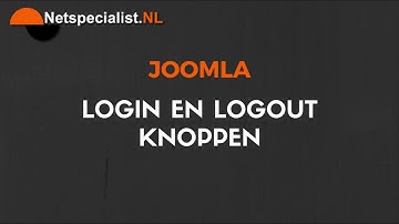 joomla login en logout menu item maken