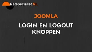 joomla login en logout menu item maken