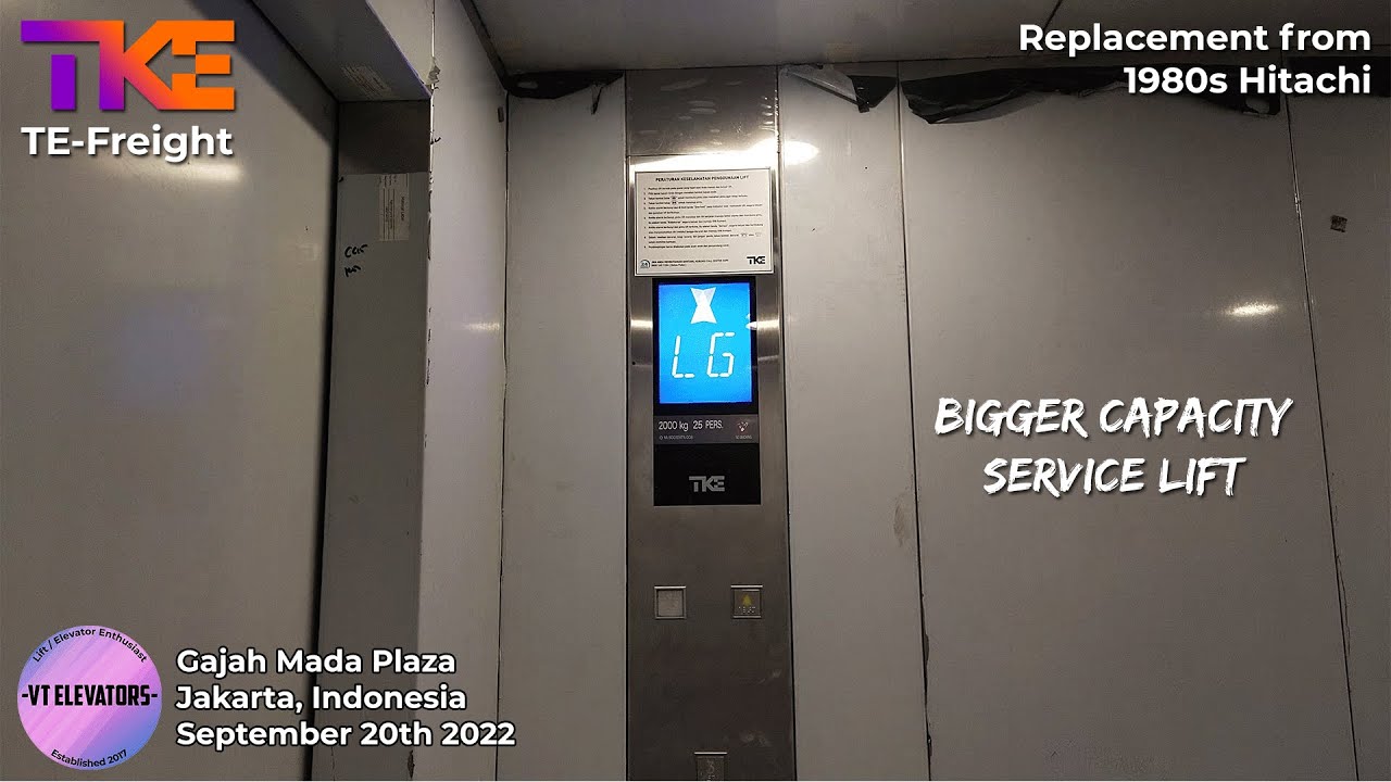 Brand New TKE TEFreight Service Lift Gajah Mada Plaza, Jakarta