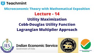 Utility Maximization using Cobb-Douglas Utility Function with Lagrangian approach