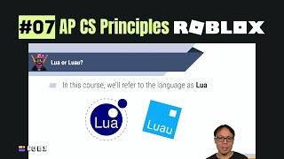 [AP CS Principles Roblox] Lua Programming Language