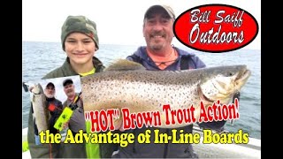Hot Brown Trout Action! The Advantage of using inline Planer Boards