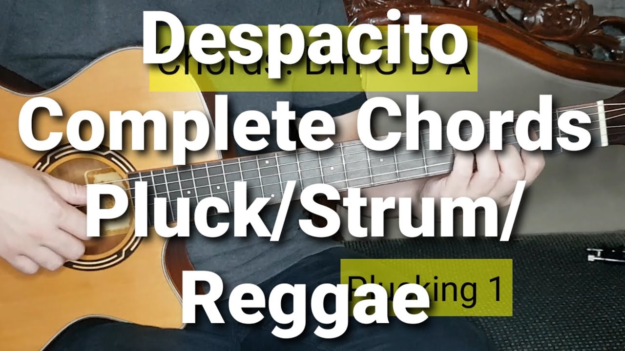 Despacito Luis Fonsi Complete Chords Easy Plucking/Strumming Guitar