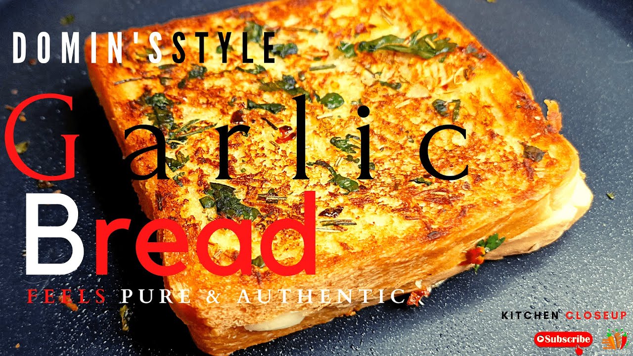 Domino's Style Cheesy Garlic Bread With Cheese DipHowTo Make Garlic
