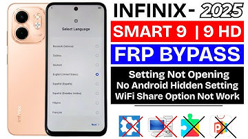 Infinix Smart 9 | 9 HD Google/Frp Bypass Android 14 | Setting Not Open (Without Pc) New Method 2025