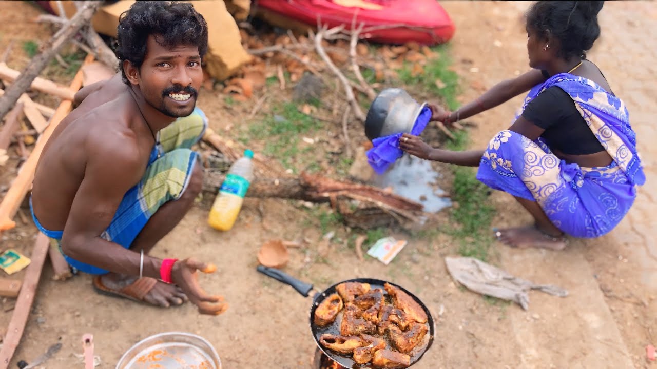 சாலை ஓரம் வாழும் மக்களின் சமையல் | cooking with homemade people @MRVS728 