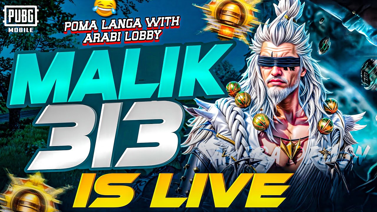 MALIK 313 IS BACK • CONQUEROR RANK PUCH AND ULTIMATE ROYAL TOP RANKING• PUBG MOBILE LIVE
