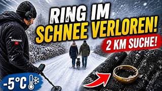 Ehering im Schnee verloren – 2 KM Suche bei -5 Grad! | Schatzsuche Metalldetektor