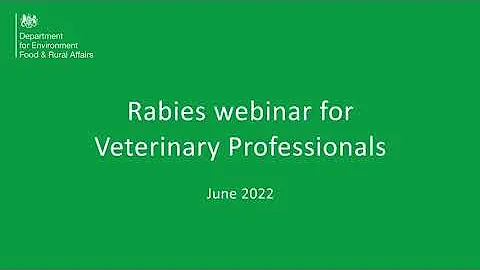Rabies Webinar for Veterinary Professionals - DayDayNews