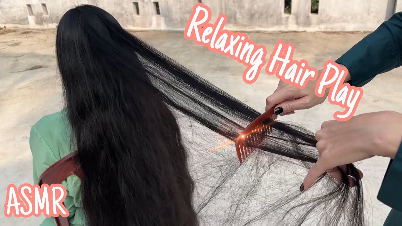 ASMR * LONG Hair Play & Hair Combing * Soft Spoken * ASMRVilla