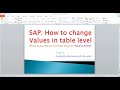 SAP: How to change values in table level with fire fighter ID in SAP (All Modules)
