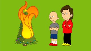 Coris And Clic Caillou Burn Down The Christmas Tree And Housegrounded Big Time Late