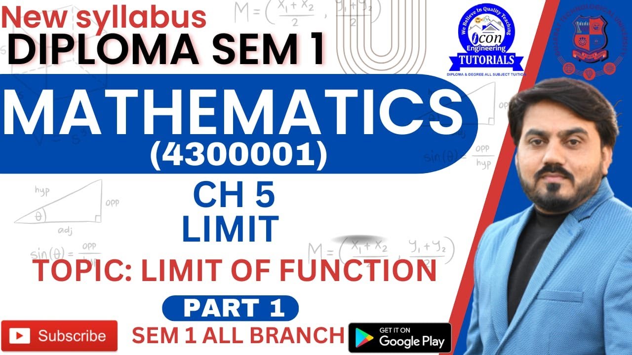 LIMIT FOR DIPLOMA SEM 1 || DIPLOMA SEM 1 MATHEMATICS CH 5 LIMIT | PART 1 || DIPLOMA MATHEMATICS SEM1