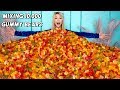 Mixing together 10000 gummy bears into one giant gummy bear