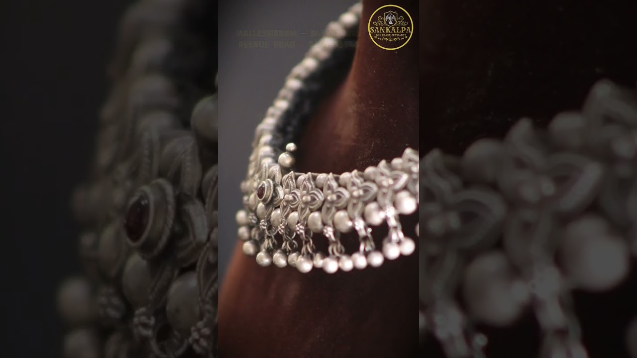 SANKALPA SILVER JEWELLERY's Stunning 92.5 Silver Oxidized Necklace 
