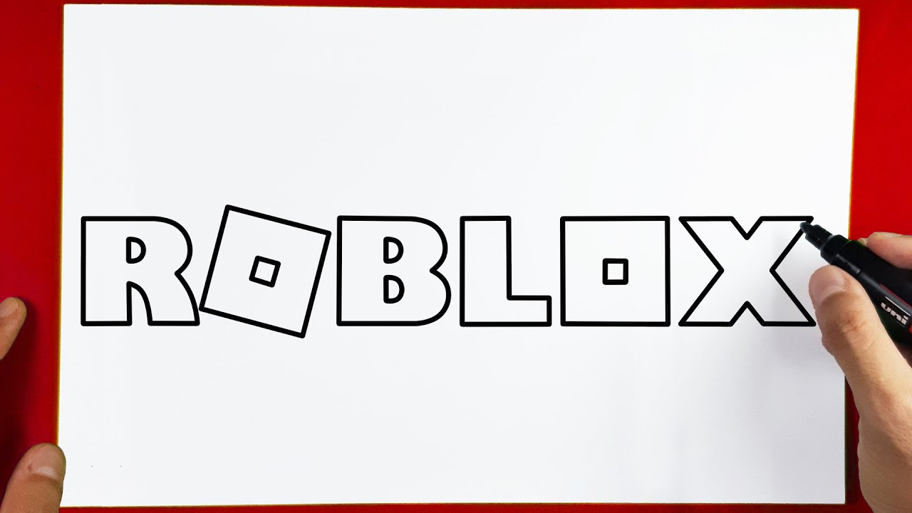 How to Draw Roblox Logo Easy 