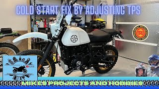 Royal Enfield Himalayan cold start fix by adjusting TPS (throttle position sensor) voltage