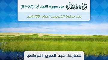 تلاوة مختارة من سورة النحل | للقارئ عبدالعزيز التركي | لعام 1436هـ