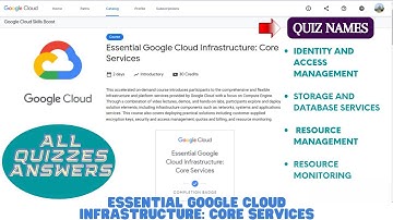 Essential Google Cloud Infrastructure: Core Services || All Quizzes Answers